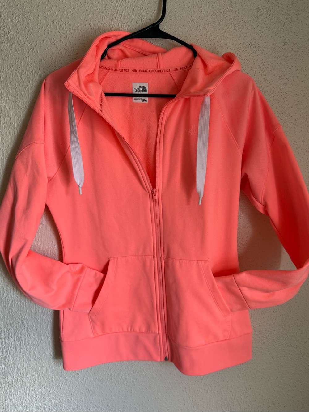 The North Face Women's Neon Coral Zip Hoodie Jacket